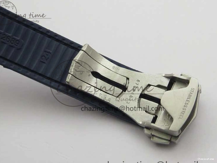 0409 Chic Constellation 131.33.41.21.03.001 SS RG TW Best Edition Blue Dial On Gummy Strap A 7872